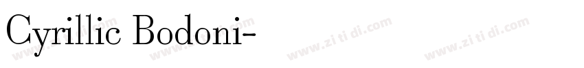Cyrillic Bodoni字体转换